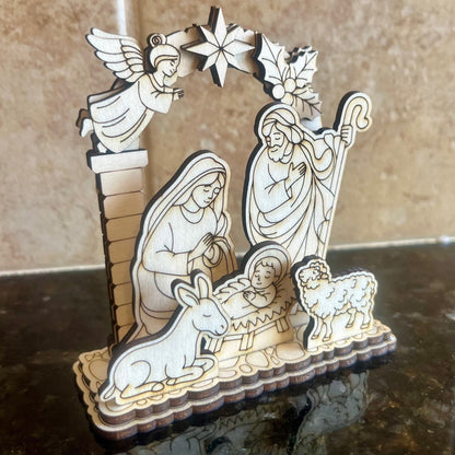 Nativity Scene - Small Schwibbogen