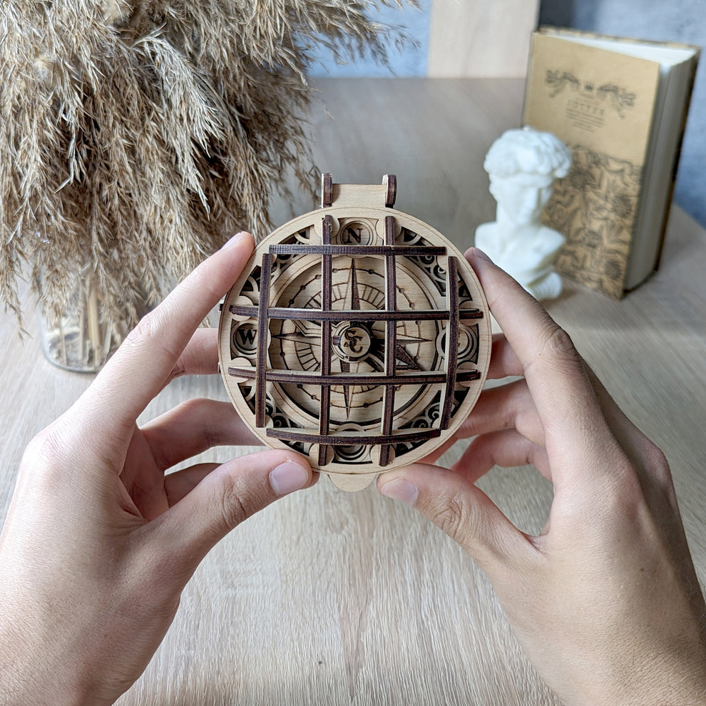 Santa's Compass - Laser Cut File, Ready-made 3d Plywood Project ...