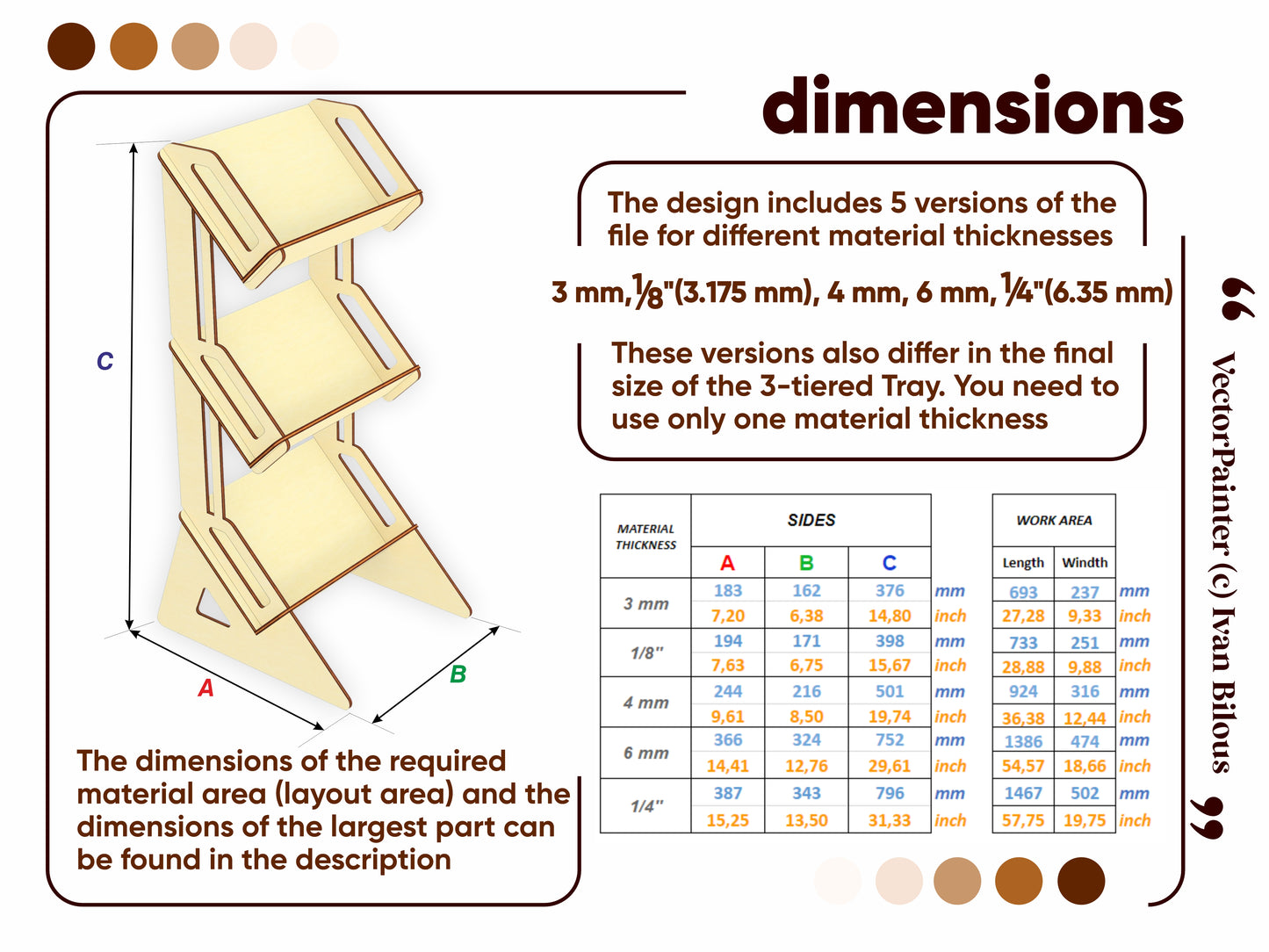 3-tiered Tray