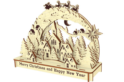 Christmas arch: versatile laser cut project for festive display.