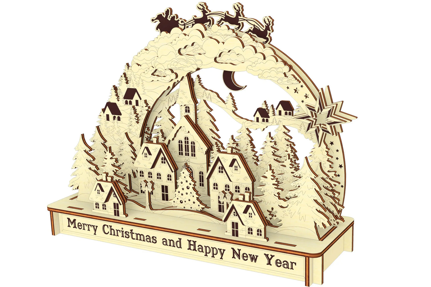 Christmas arch: versatile laser cut project for festive display.