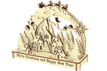 Load image into Gallery viewer, Christmas arch: versatile laser cut project for festive display.
