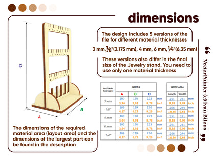 Jewelry Stand design for laser cutting.