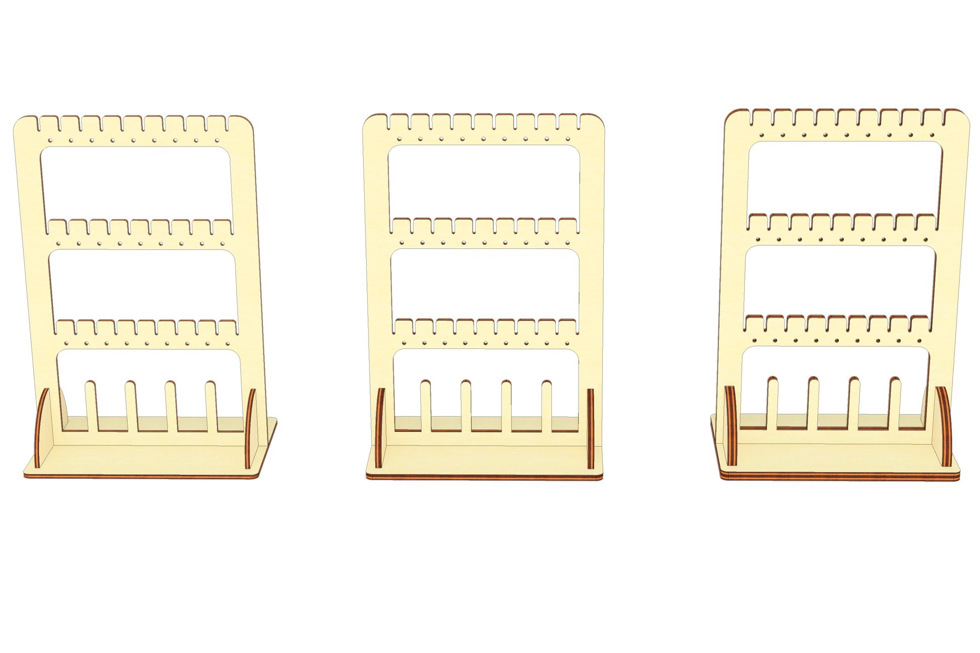 Jewelry Stand: versatile laser cut project for jewelry organization.
