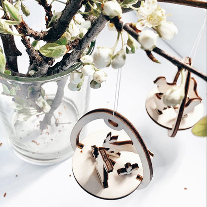 Set of 7 Easter Eggs decor