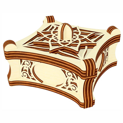 Laser Cut Mandala Box - SVG files for laser cutting machines and Glowforge machines