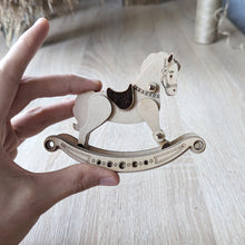 Load image into Gallery viewer, Miniature laser-cut horse: nostalgic wooden design
