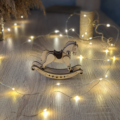 Download SVG file for rocking horse laser cutting