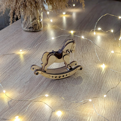 Laser Cut Design of plywood rocking horse, ready-made vector files