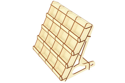 Counter stand design: laser cut plan for organized display