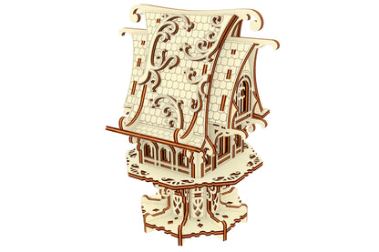 Creative woodworking: Garden Elf House laser cut design for your imagination