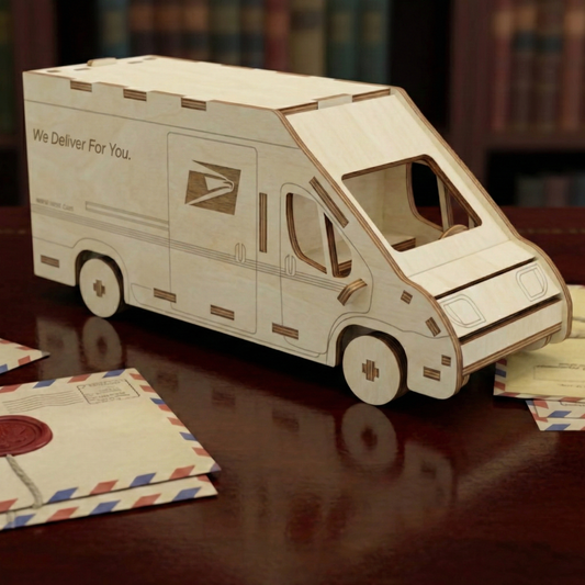 Camión de correo - Archivo de corte láser SVG y DXF