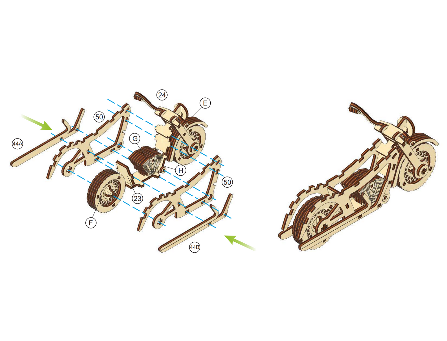 Motorcycle Laser Cut File