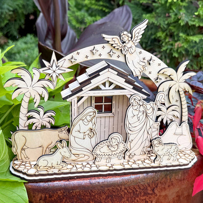 Schwibbogen with Nativity Scene