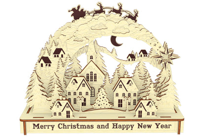 Laser cut design: Christmas arch with holiday charm