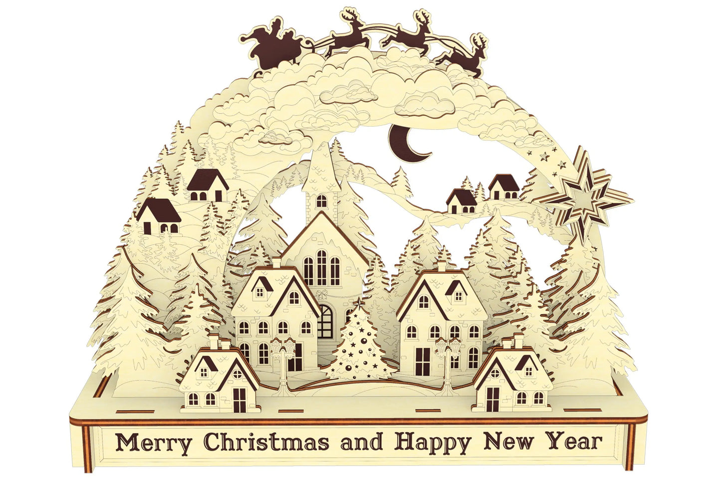 Laser cut design: Christmas arch with holiday charm