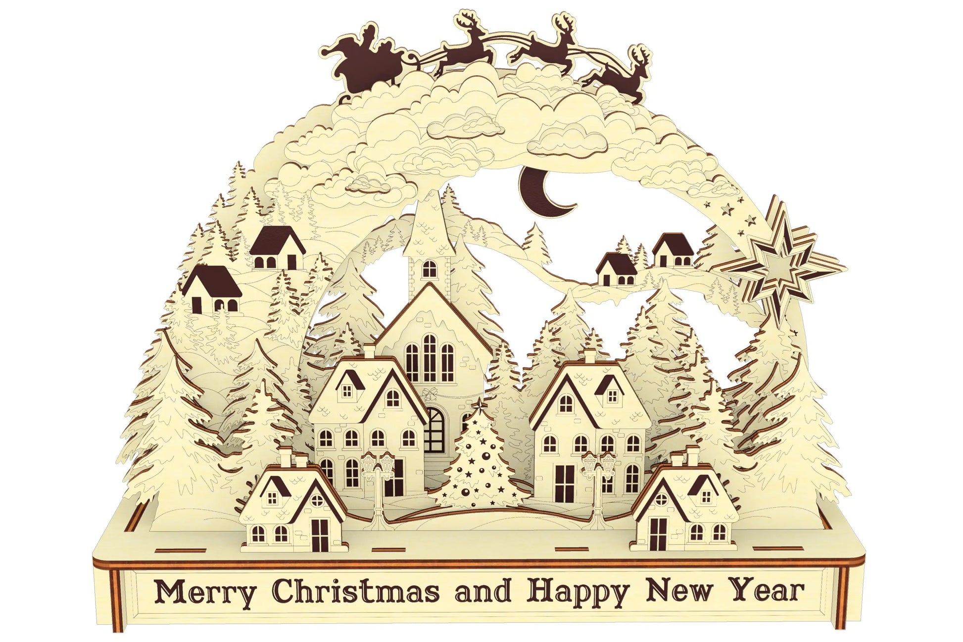 Laser cut design: Christmas arch with holiday charm
