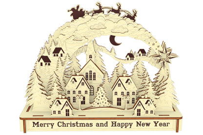 Laser cut design: Christmas arch with holiday charm
