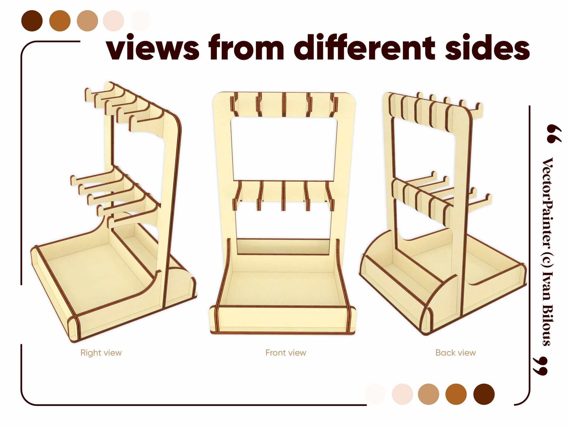 Laser cut project: versatile Keychain Stand for organization