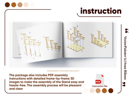 DIY tiered display stand: Laser cut design for plywood