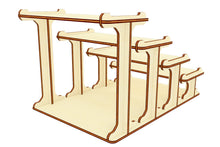 Load image into Gallery viewer, Laser cut design: Tiered display stand for retail or home use
