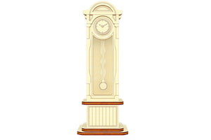 The Pendulum Clock cabinet design makes an elegant and functional addition to any dollhouse furniture collection, providing a unique and realistic touch to miniature homes