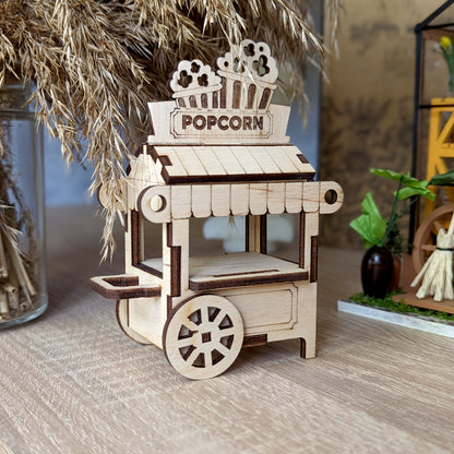 Popcorn Cart Ornament & Miniature