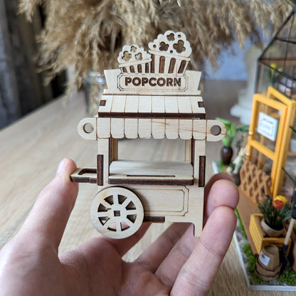 Popcorn Cart Ornament & Miniature