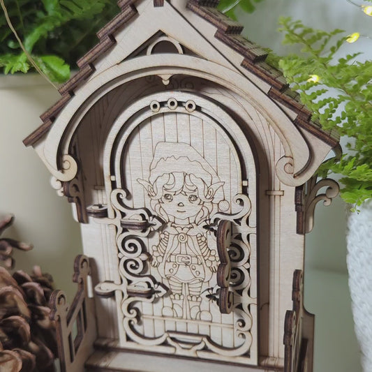 Christmas Elf Girl Door - Laser Cut File SVG & DXF