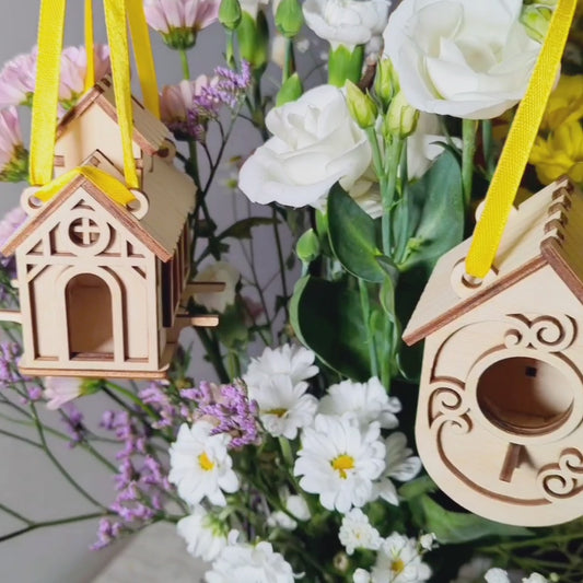 Birdhouses 10 ornaments - Laser Cut File SVG & DXF