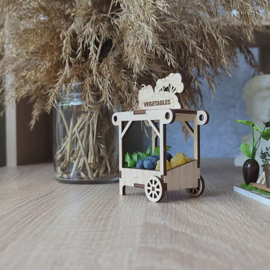 Vegetables Wagon Ornament & Miniature - Laser Cut File SVG & DXF