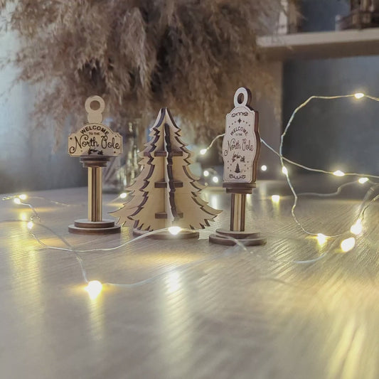 North Pole Ornament - Laser Cut File SVG & DXF