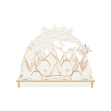 Load 3D model into Gallery viewer, Laser cut Christmas arch design made from plywood
