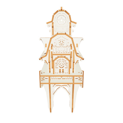 Laser cut Garden Magic House design on plywood - 3d visualization