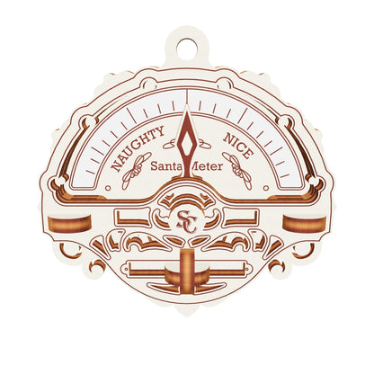 Santa Meter Ornament - Naughty Nice Christmas Design