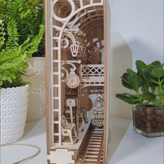 Railway Station Book Nook - Laser Cut File SVG & DXF