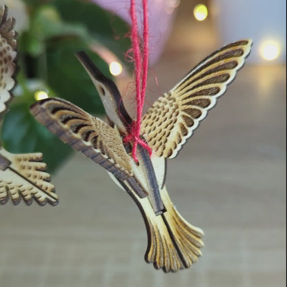 Bird Ornaments - Dove, Robin, Swallow, Blue Jay, and Hummingbird