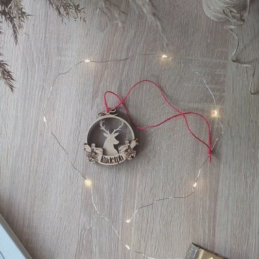 Reindeer Christmas ornaments - Set of 9 - Laser Cut File SVG & DXF