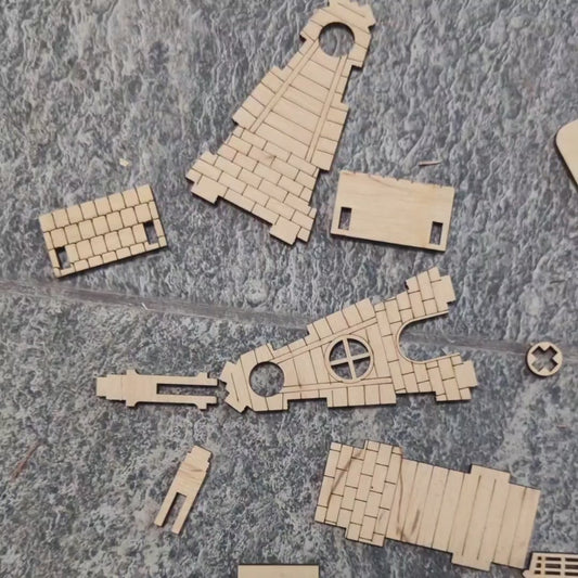 Molino de Viento en Miniatura con Aspa Giratoria - Archivo de Corte Láser SVG y DXF