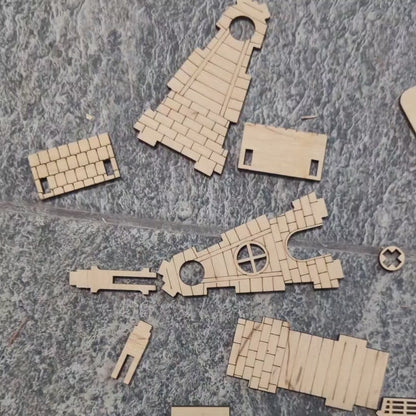 Windmill Miniature with Rotated Screw