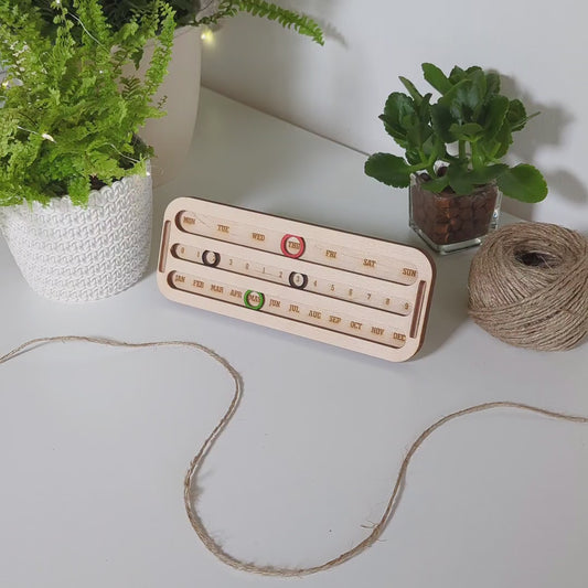 Perpetual calendar - Laser Cut File SVG & DXF