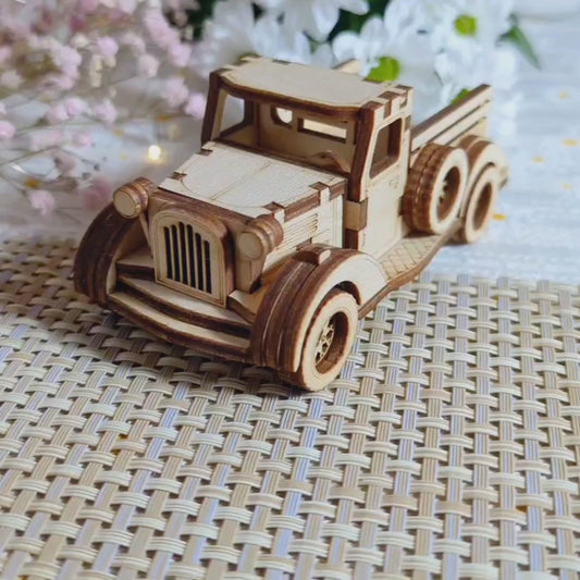 Vintage Small Truck - Laser Cut File SVG & DXF