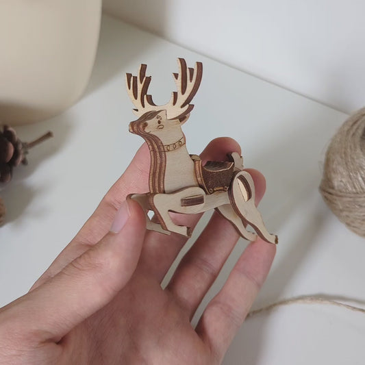 Reindeer Christmas Ornament - Laser Cut File SVG & DXF