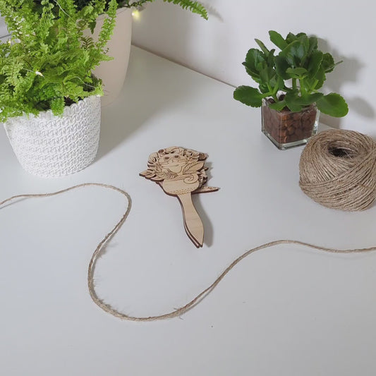 Juego de 3 pinchos para plantas - Caracol con hongos, rana y gato - Archivo de corte láser SVG y DXF