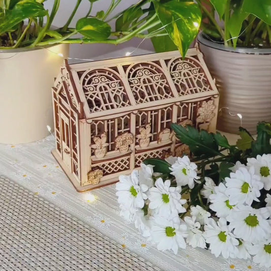 Caja "Invernadero" para dulces, caja de Pascua - Archivo de corte láser SVG y DXF