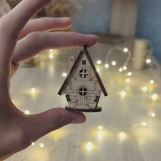 Christmas House Ornament - Laser Cut File SVG & DXF