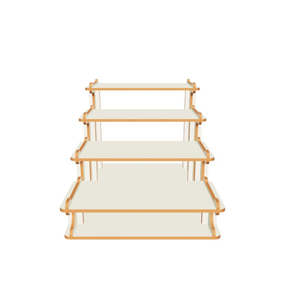 Laser cut file: Tiered display stand design on plywood - 3d model