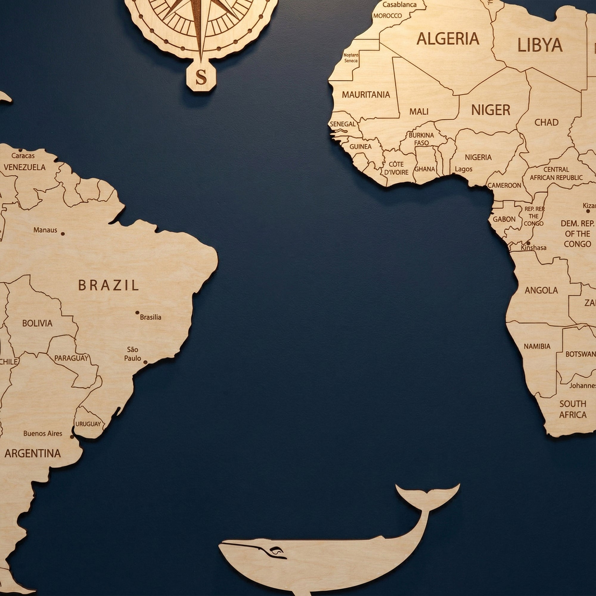 Puzzle World Map - Laser Cut File SVG & DXF – Vector Painter