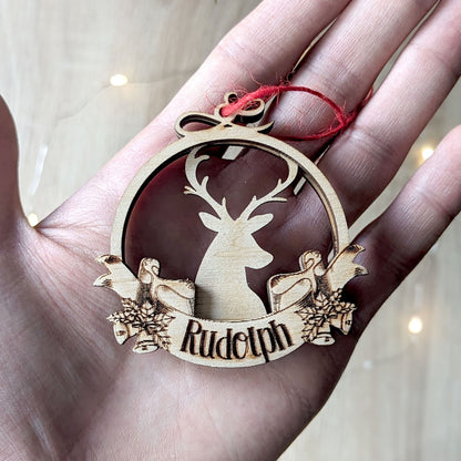 Reindeer Christmas ornaments - Set of 9