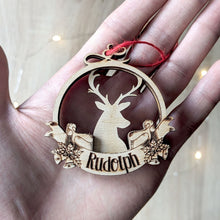 Load image into Gallery viewer, Reindeer Christmas ornaments - Set of 9
